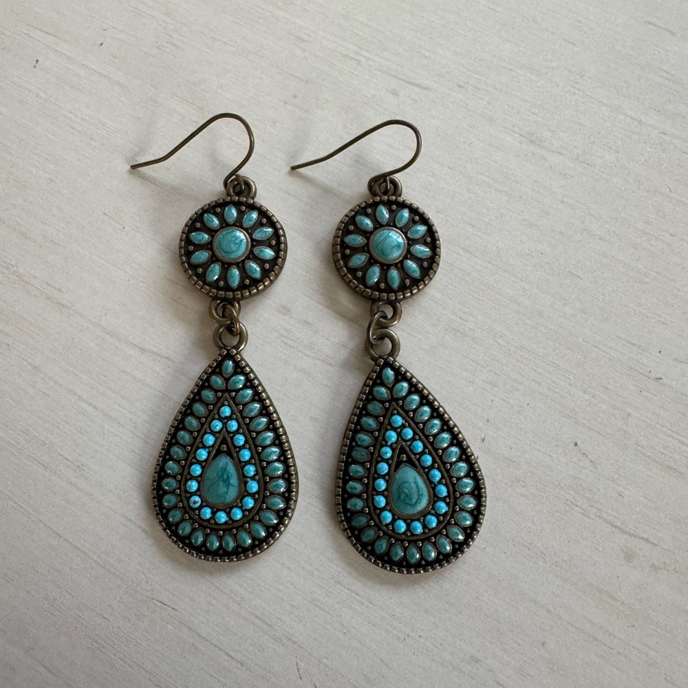 Turquoise Teardrop Earrings